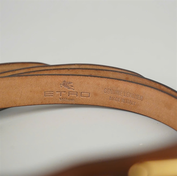 Thắt lưng Etro Milano đen 2 dây bản 7cm dài 92cm +