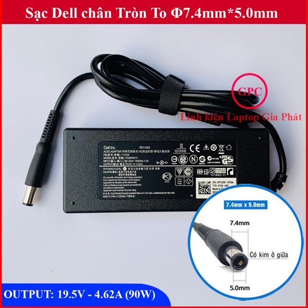 Sạc Dell 4.62A chân kim to