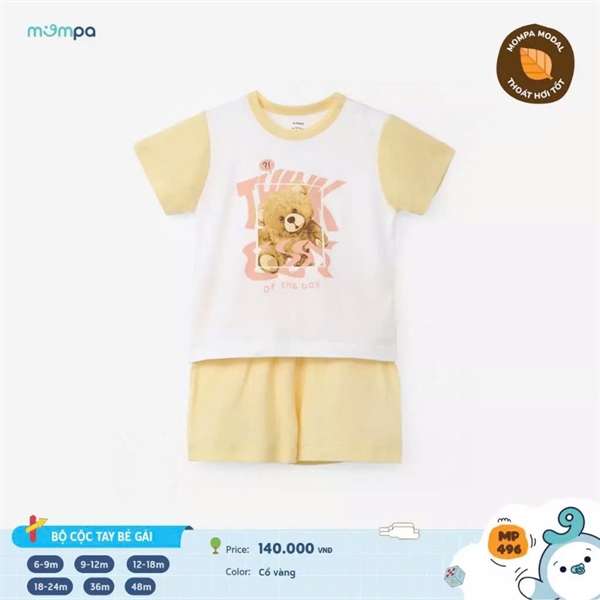 MP496 - 9M/4Y Bộ cộc modal phối cổ