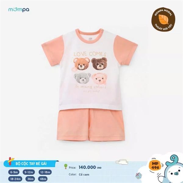 MP496 - 9M/4Y Bộ cộc modal phối cổ