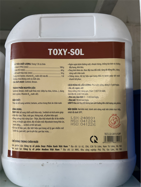 Toxy-Sol 5lít (Giải độc gan)