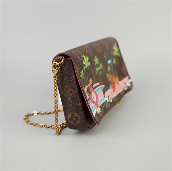 Túi LV Felicie hoa nâu in hình kèm ví sz21 (HC)+