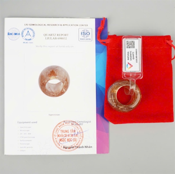 Nhẫn càn long tóc vàng 698832 KG+