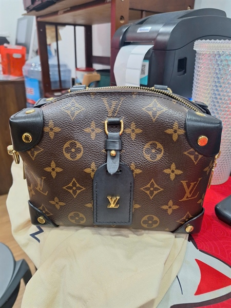 Túi LV Petite Malle Souple nâu 2 strap sz20 (BQ) KG+