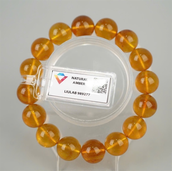 Dây vòng hổ phách 989277 thiếu sổ KG+