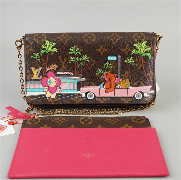 Túi LV Felicie hoa nâu in hình kèm ví sz21 (HC)+