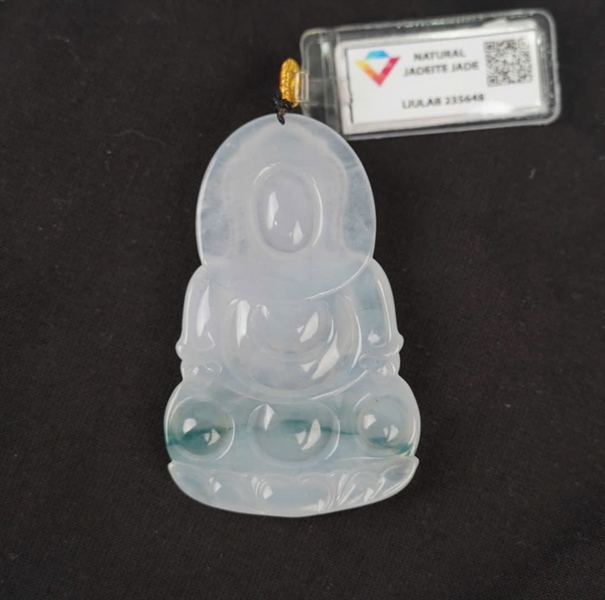 Mặt dây Quan Âm băng hoa bay 235648 Myanmar KG+