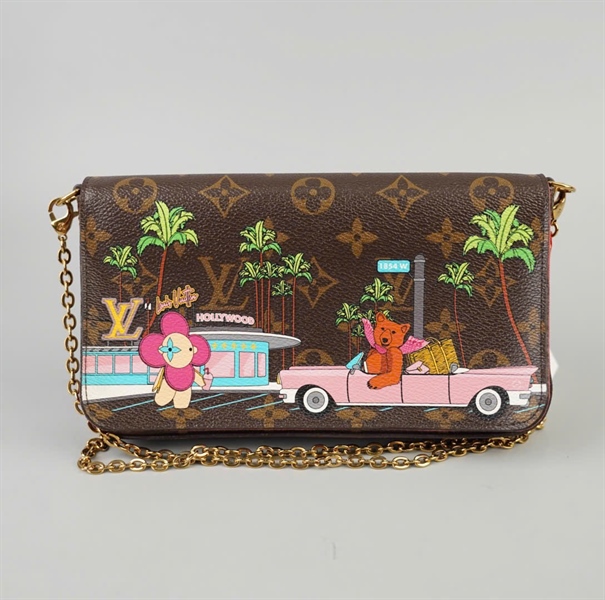 Túi LV Felicie hoa nâu in hình kèm ví sz21 (HC)+