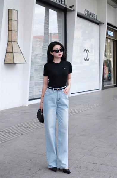 QUẦN ỐNG SUÔNG TÚI IN TIM S948