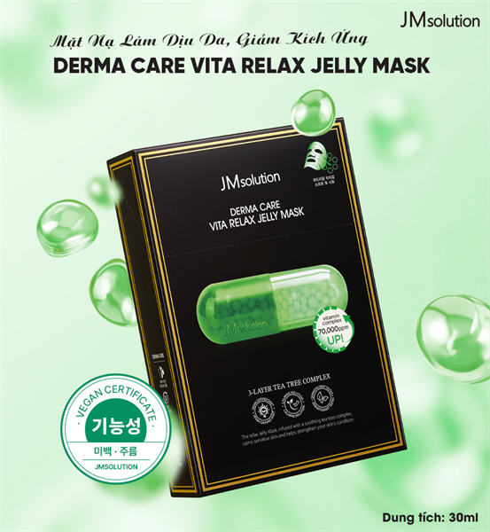 Mặt Nạ JMsolution Vita Relax – Thư Giãn Da, Dưỡng Ẩm, Giảm Kích Ứng( Xanh lá )