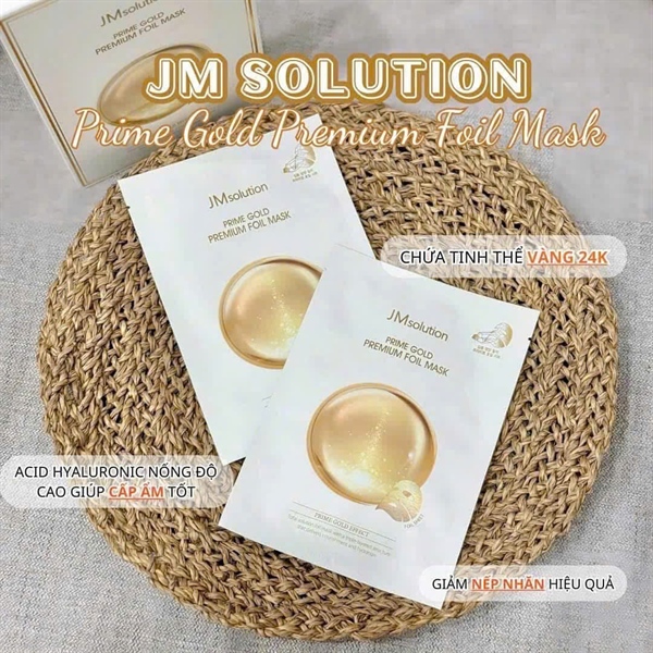 Mặt Nạ Vàng 24K JMSolution Prime Gold Premium – Dưỡng Ẩm Sáng Da, Căng Bóng Chuẩn Spa