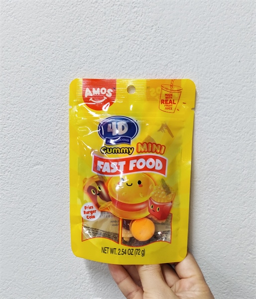 Amos kẹo dẻo 4D thức ăn nhanh 72g - Candy