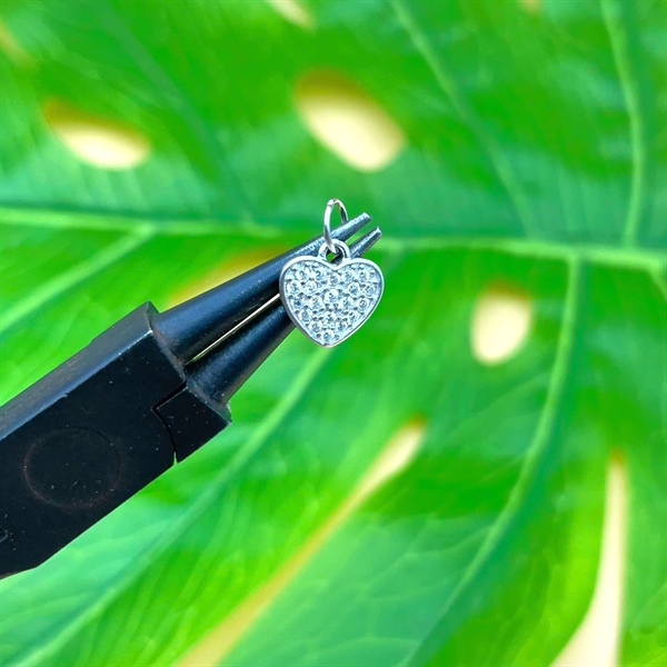 Móc treo trái tim tròn đính đá CB1725