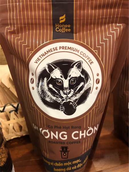 Ban mê Cafe hạt rang Hương chồn 250g ローストイタチコーヒー豆 250g