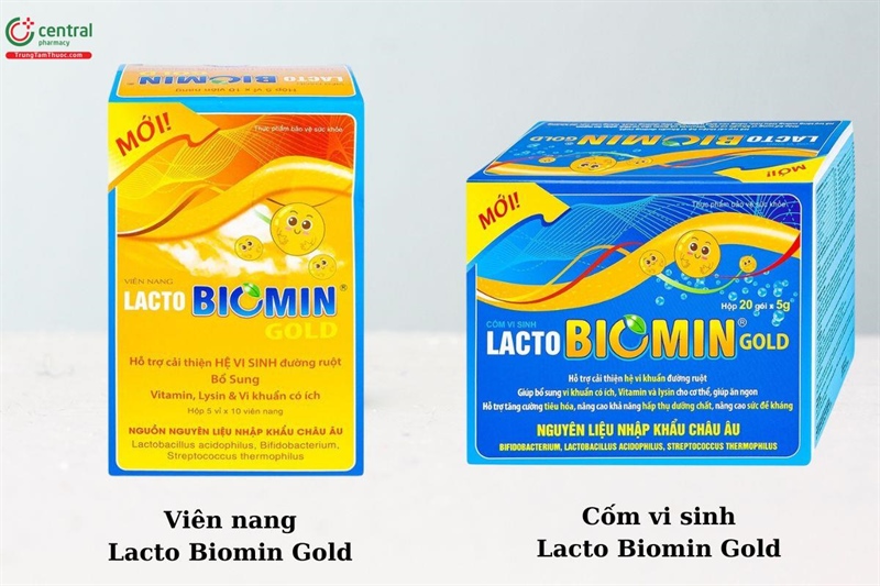 Cốm Lacto Biomin Gold hỗ trợ cải thiện hệ vi khuẩn đường ruột (H/20 gói)