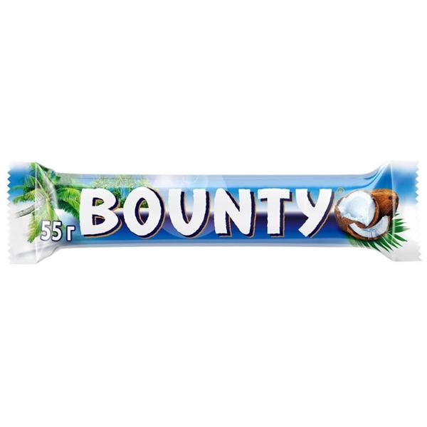 Bounty Chocolate Bar, 55 g