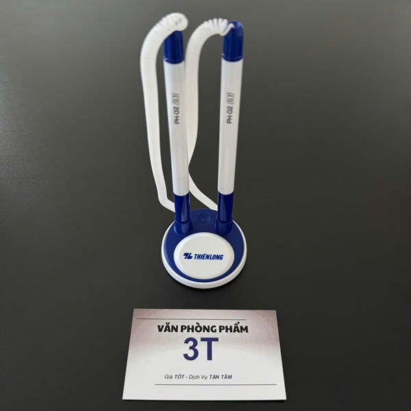 Bút bi cặp gắn bàn Thiên Long PH-02 màu xanh
