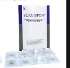 Bông cầm máu không có keo bạc - màu trắng - Surgispon Ấn Độ