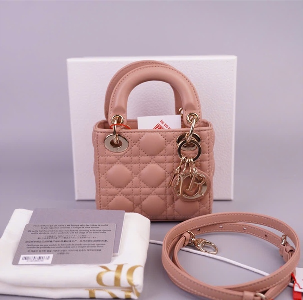 Túi Dior Lady nude sz micro KG+