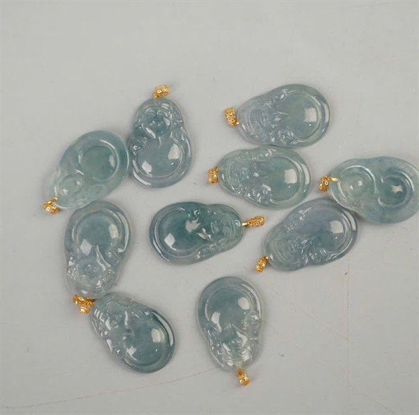 Mặt dây thần tài lam băng (Guatemala) KG+