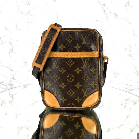 Túi LV đeo chéo hoa nâu KG+