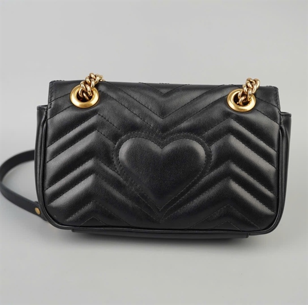 Túi GG Marmont đen (E038064738) sz21 KG+