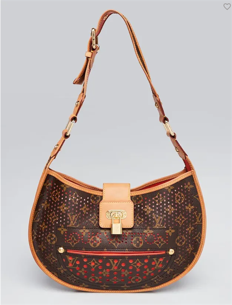 Túi LV Limited Edition Orange Monogram Perforated Demi Lune KG+