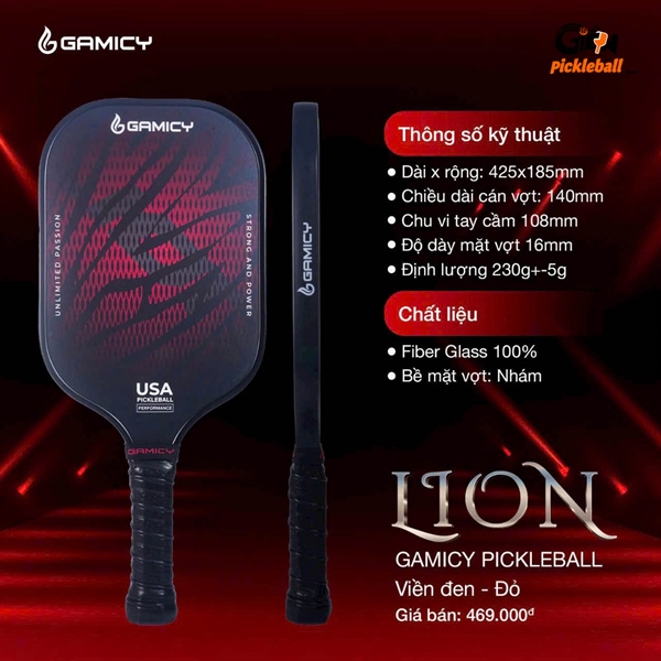 Giền Pickleball - Vợt Pickleball Gamicy LION