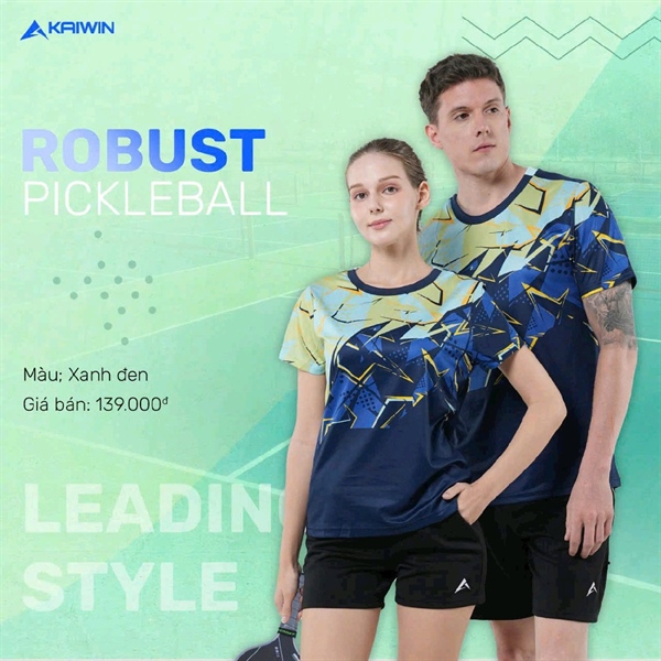 Áo cầu lông Kaiwin ROBUST, ROBOUTS nam + nữ M=>3XL, 283G