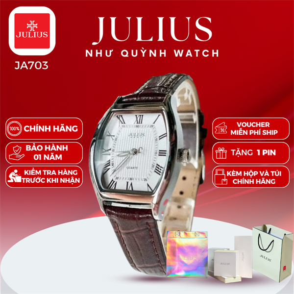 Đồng hồ nữ Julius JA-703LA (mặt bạc)pin 626