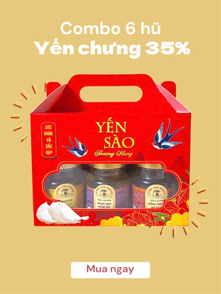 YẾN CHƯNG 35% - COMBO 6 HŨ HỘP ĐỎ - MÓN QUÀ CHO SỨC KHỎE