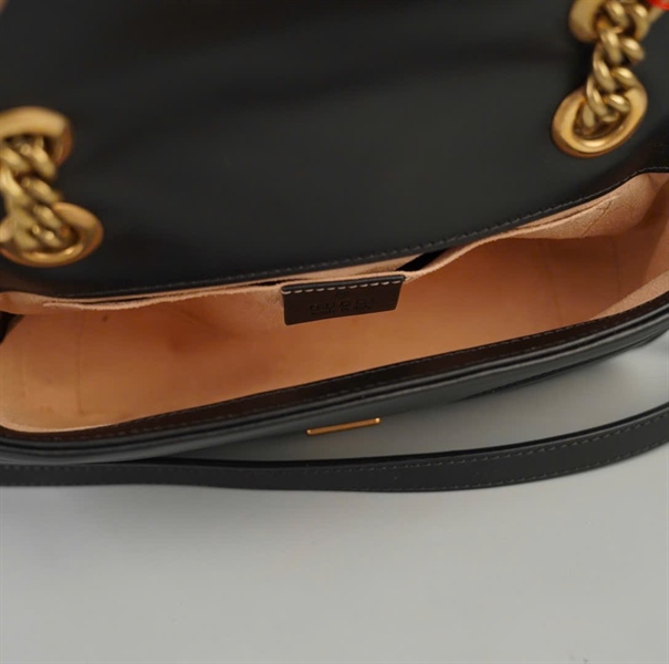 Túi GG Marmont đen (446744-493075) sz22 (BMC)+