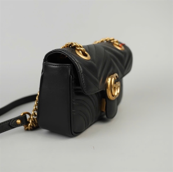 Túi GG Marmont đen (446744-493075) sz22 (BMC)+