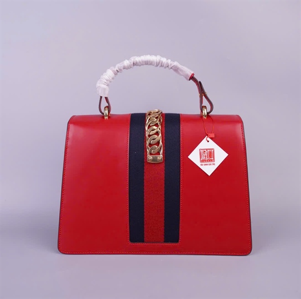 Túi GG Sylvie handle đỏ (431665-493075) sz32 (BMC)+