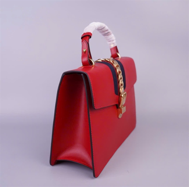 Túi GG Sylvie handle đỏ (431665-493075) sz32 (BMC)+