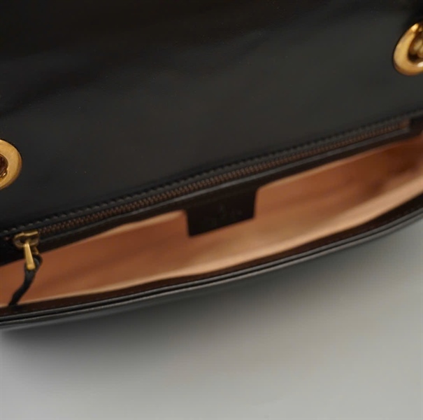 Túi GG Marmont đen (443497-493075) sz26 (BMC)+