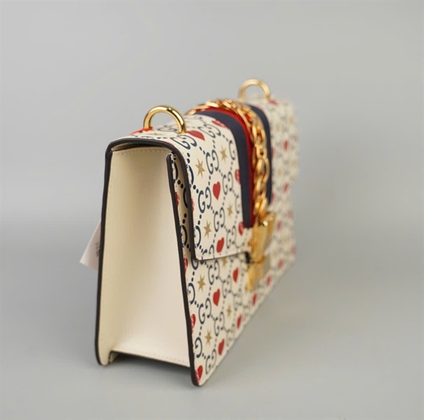 Túi GG Sylvie trắng họa tiết (524405-001998) 2strap sz25 (BMC)+