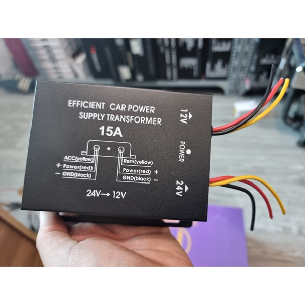 Biến áp DC 24v ra 12v 15a