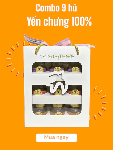 YẾN CHƯNG 100% - COMBO 9 HŨ HỘP TRẮNG - MÓN QUÀ CHO SỨC KHỎE