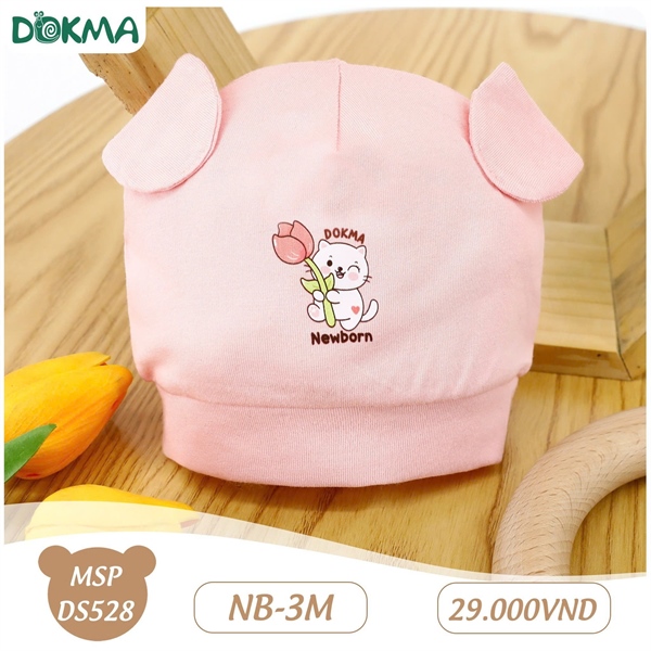 DS528 - NB/3M Mũ sơ sinh phối tai