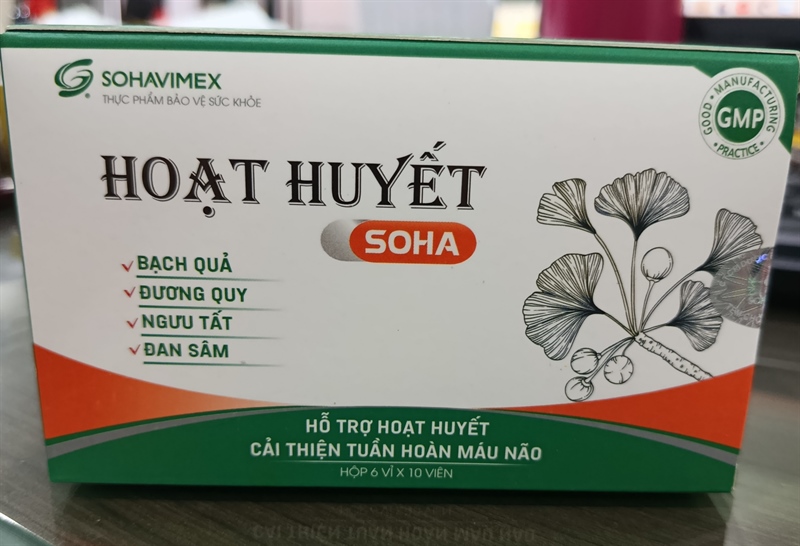 Hoạt huyết Soha (Hộp 6 vỉ x 10 viên) - Soha Vimex