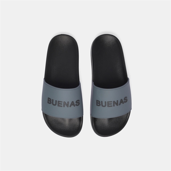 Dép S01 - Xám Chữ Đen