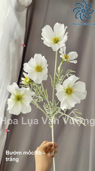 Bướm mốc 6b - trắng - Hoa cành dài - Hoa Lụa Vân Vượng