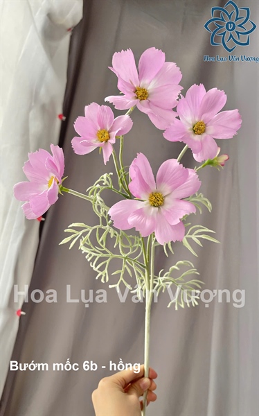 Bướm mốc 6b - hồng - Hoa cành dài - Hoa Lụa Vân Vượng