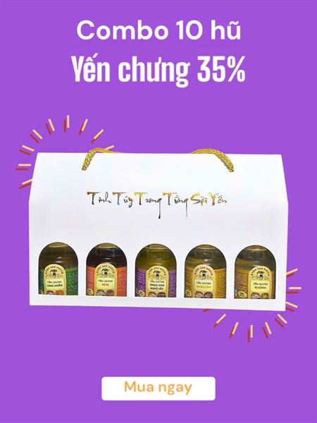 YẾN CHƯNG 35% - COMBO 10 HŨ HỘP TRẮNG - MÓN QUÀ CHO SỨC KHỎE