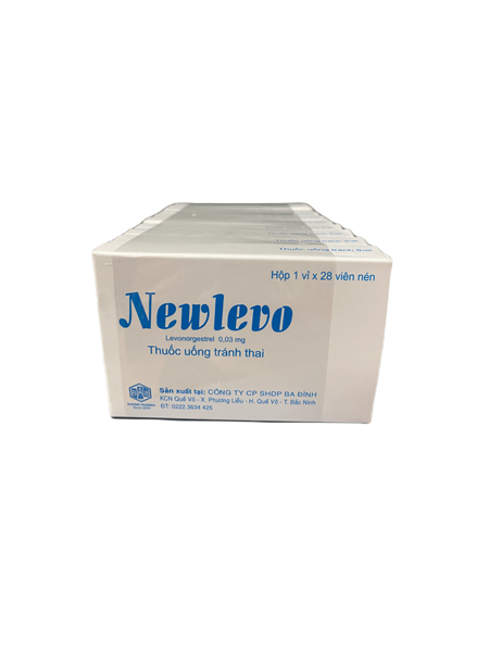 Ngừa thai newlevo trắng badinh pharma (Lốc/10h/28v)
