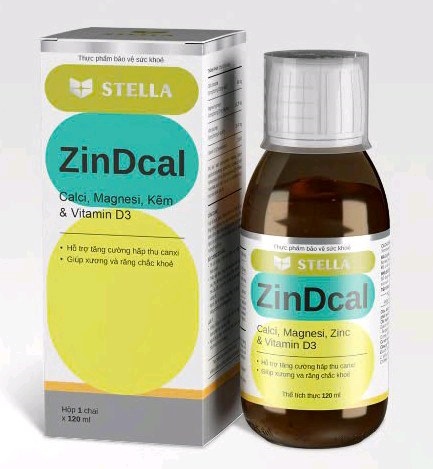 ZinDcal 120ml (Hỗ trợ bổ sung canxi, vitamin D3) - Stella