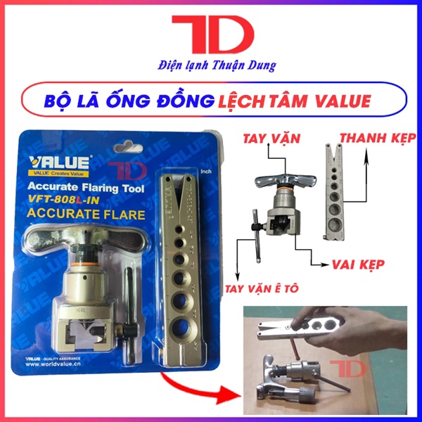 BỘ LÃ ỐNG ĐỒNG VALUE - Bộ lã lệch tâm Value 808 không dao,BỘ LOE ỐNG ĐỒNG VALUE