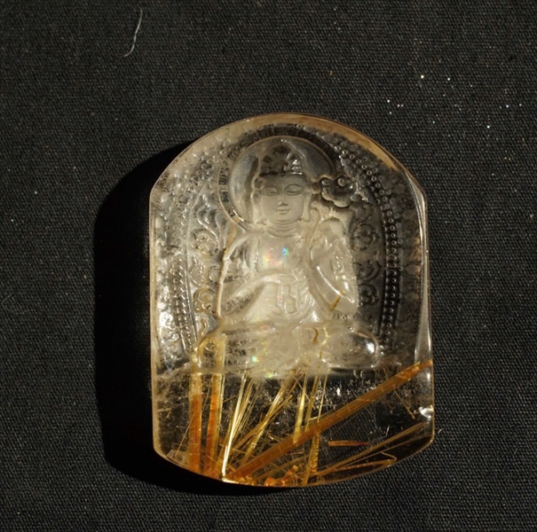 Mặt dây thạch anh tóc vàng 487789 KG+