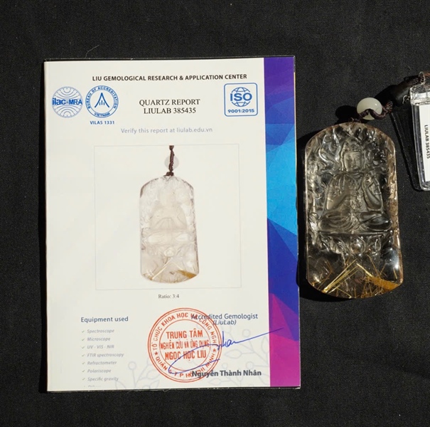 Mặt dây thạch anh tóc vàng385435KG+